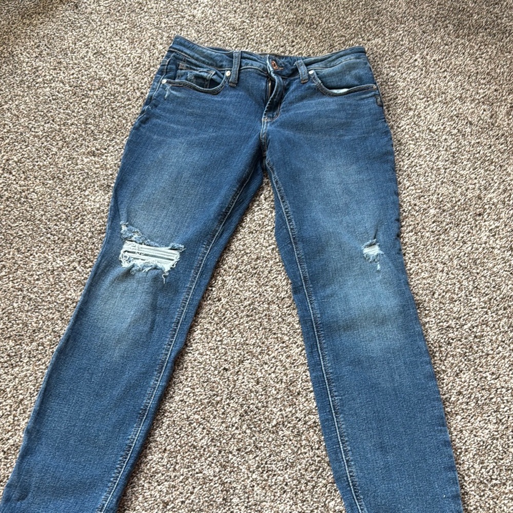 Women's silver boyfriend jeans